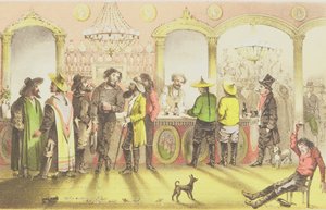 The Bar of a Gambling Saloon, Engraved by J. Brandard, 1855 by Francis Samuel Marryat